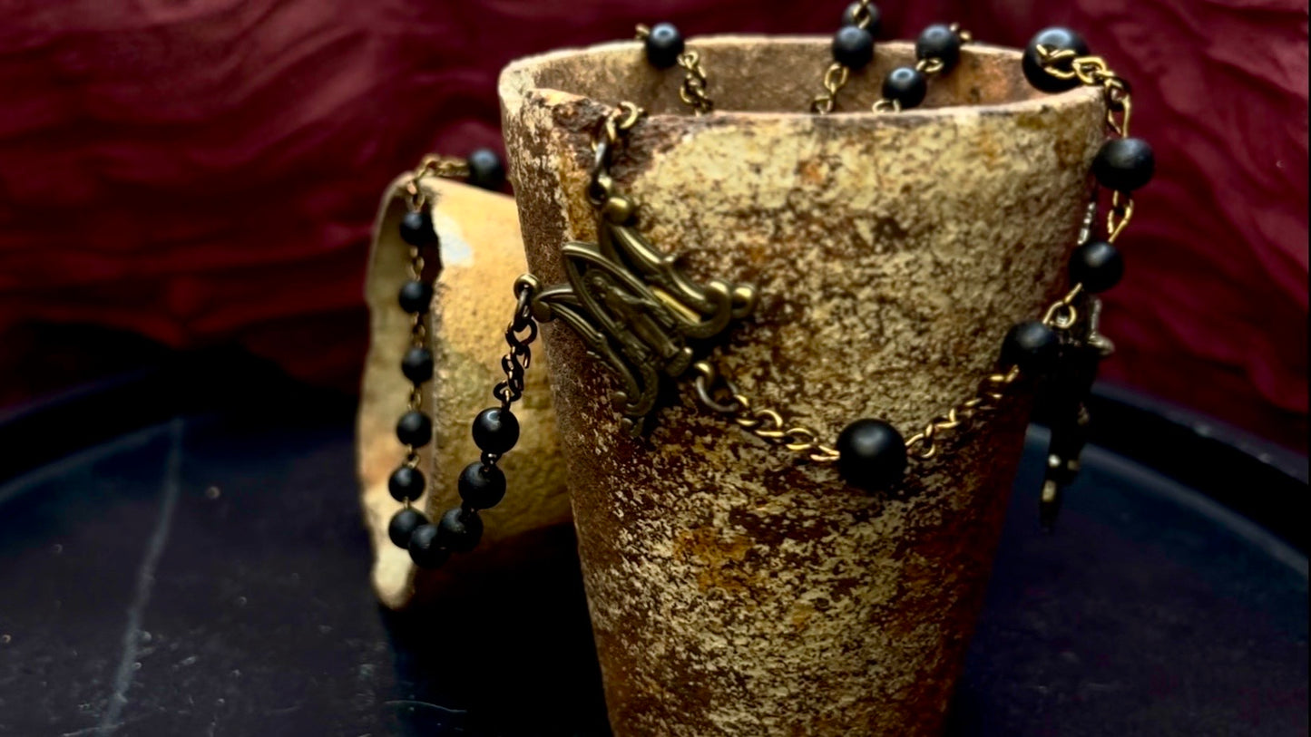 Traditional Matte Black Onyx Rosary