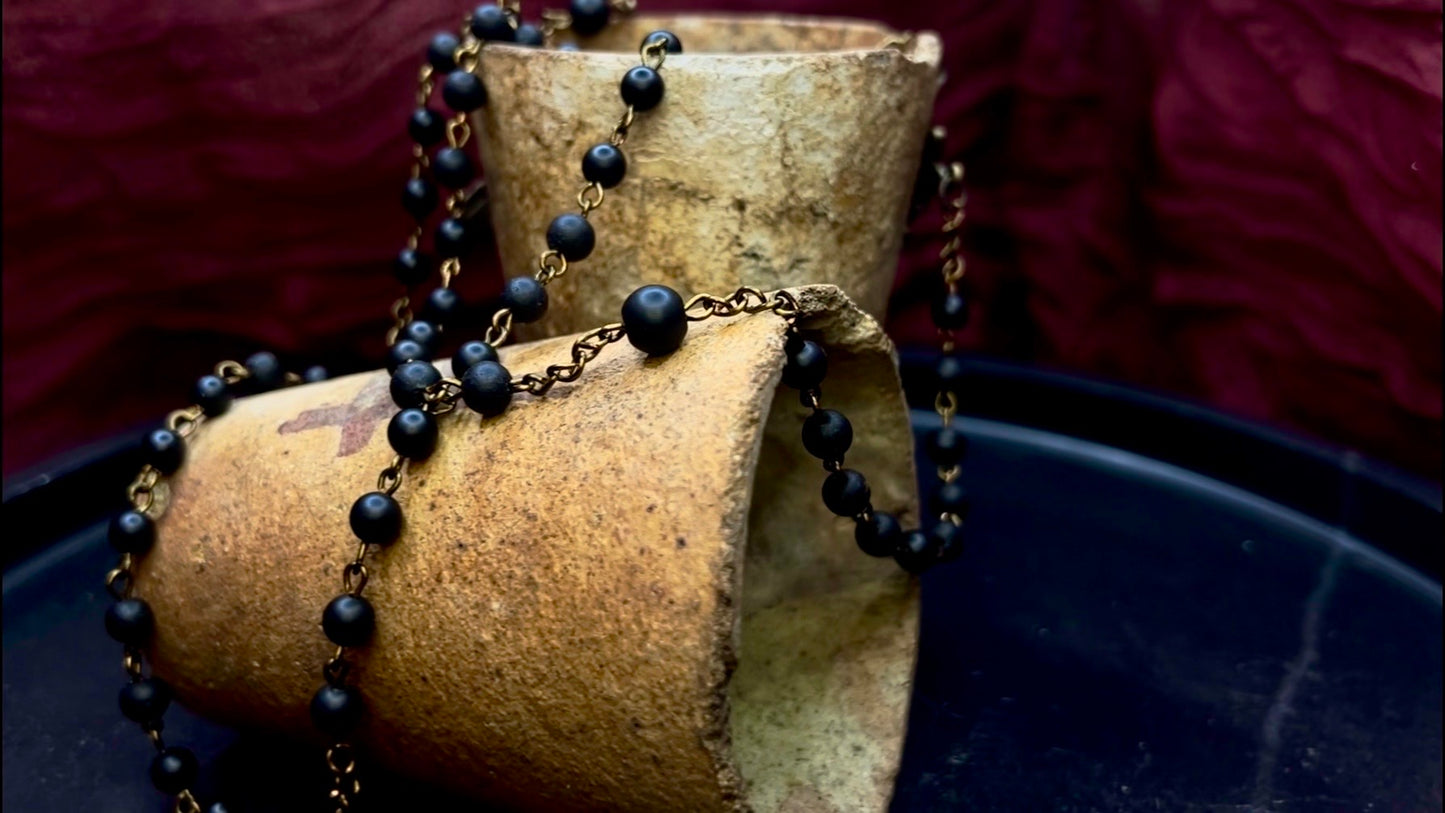 Traditional Matte Black Onyx Rosary