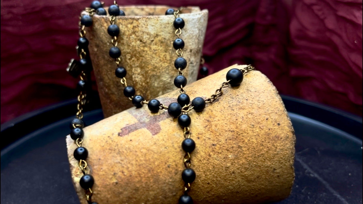 Traditional Matte Black Onyx Rosary