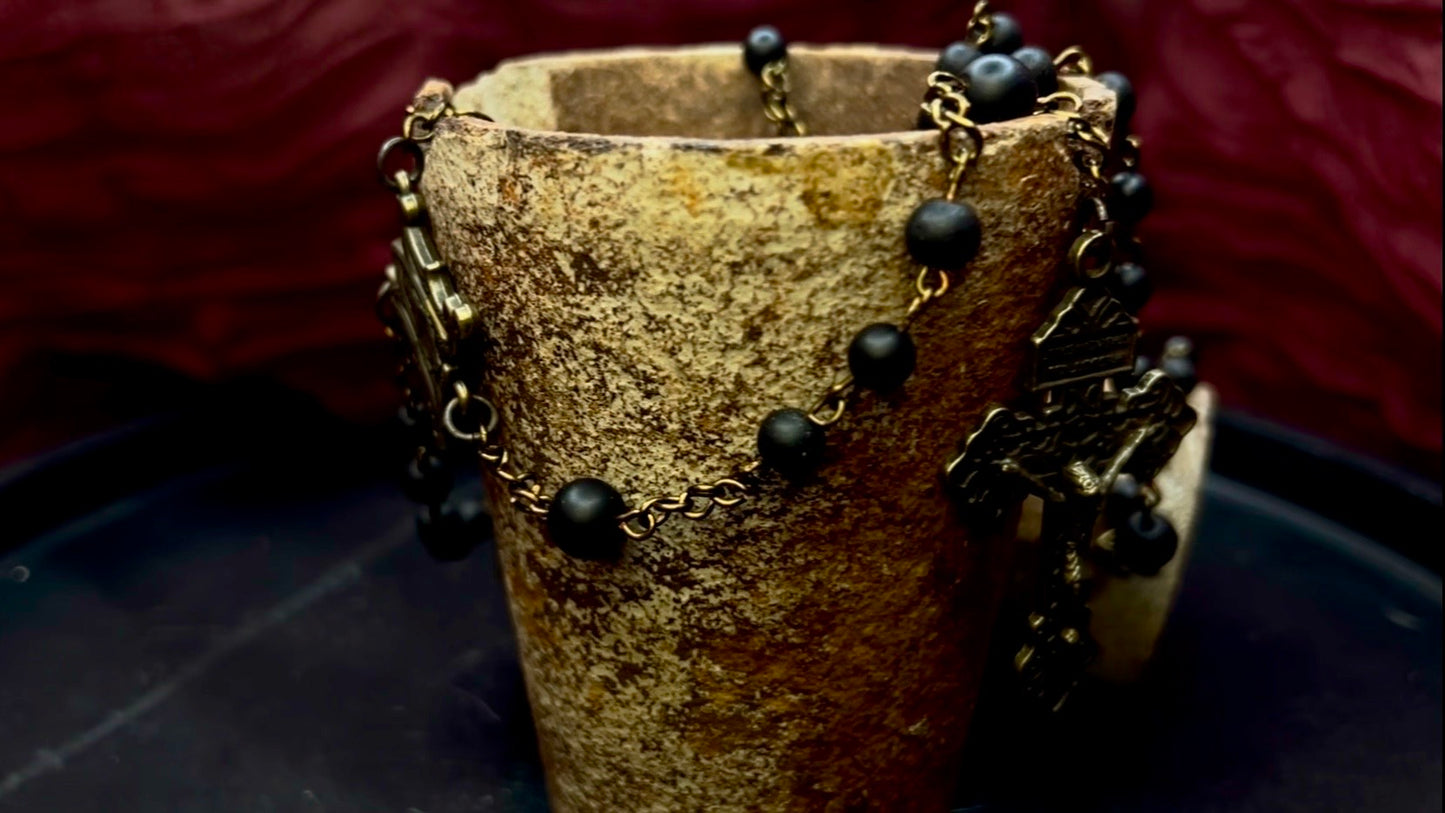 Traditional Matte Black Onyx Rosary