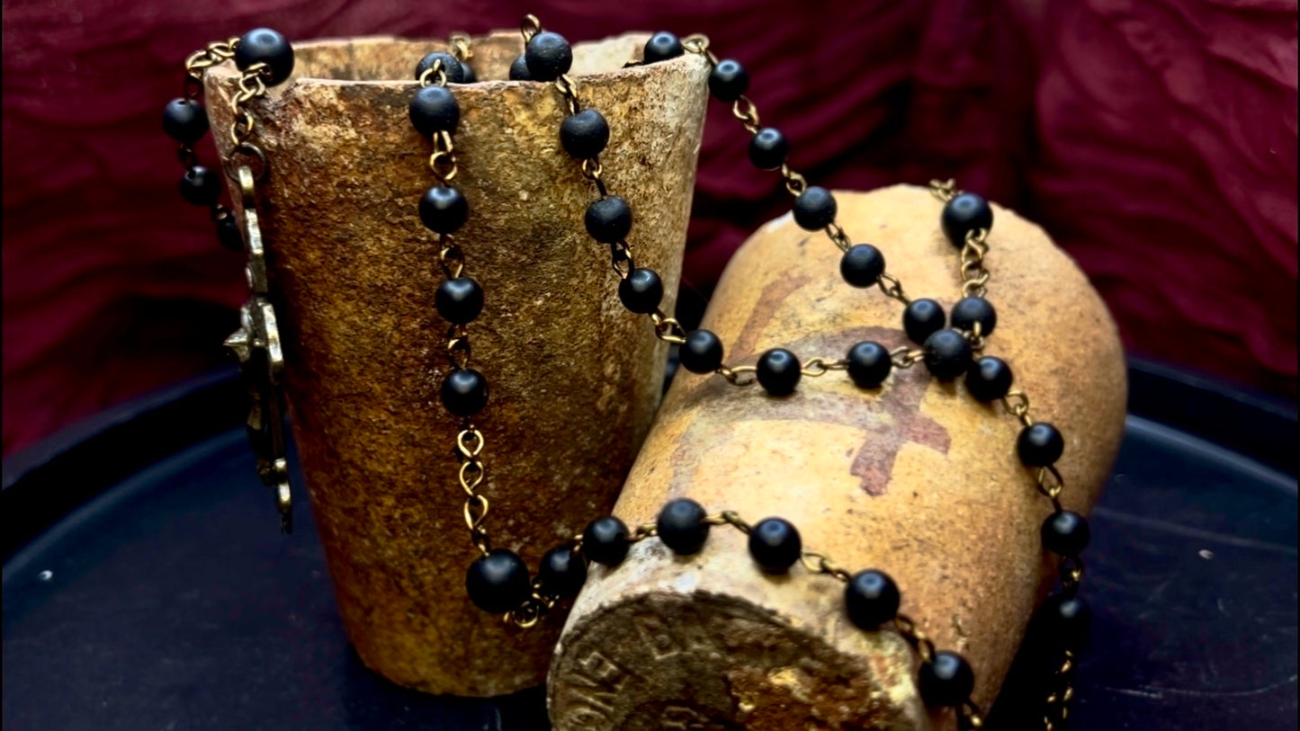 Traditional Matte Black Onyx Rosary